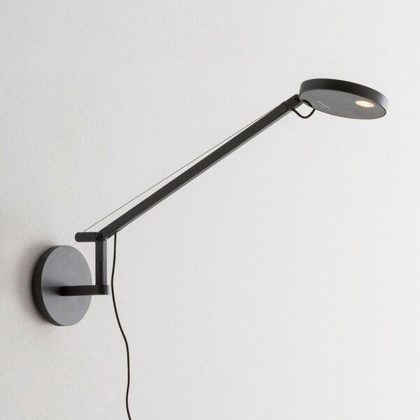 Fali Lámpa Artemide, Demetra Micro, dimmable, Fekete, Dolgozószoba / iroda, Fém, Dizájn