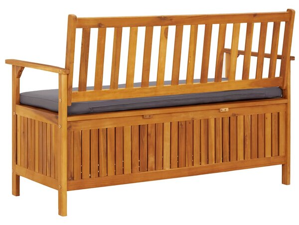 Tömör akácfa kerti tárolópad 120 cm
