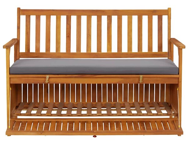 Tömör akácfa kerti tárolópad 120 cm