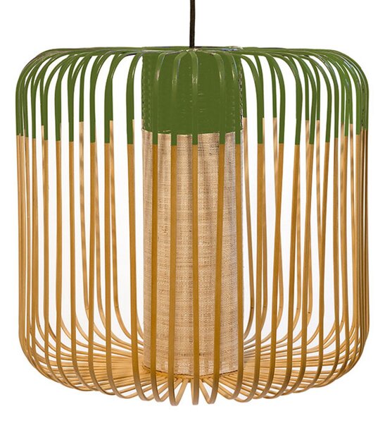 Függőlámpa Forestier, Bamboo Light M, dimmable, Zöld, Nappali, Bambusz, Dizájn