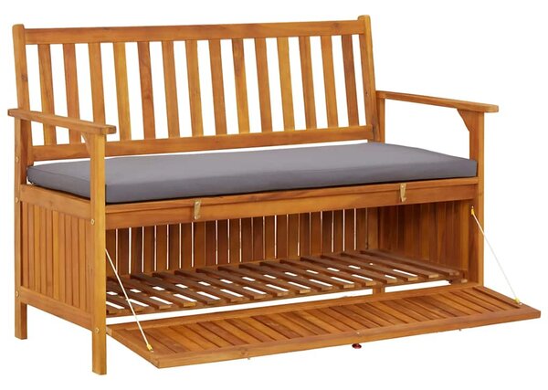 Tömör akácfa kerti tárolópad 120 cm