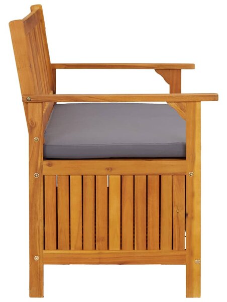 Tömör akácfa kerti tárolópad 120 cm