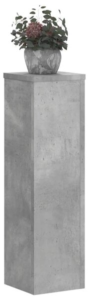 2 db betonszürke szerelt fa növénytartó állvány 17 x 17 x 60 cm