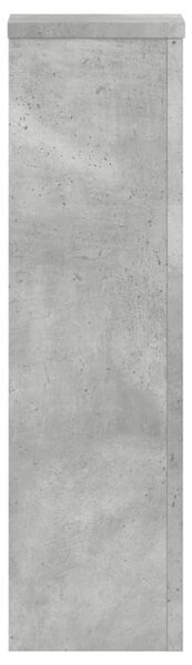2 db betonszürke szerelt fa növénytartó állvány 17 x 17 x 60 cm