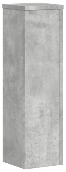 2 db betonszürke szerelt fa növénytartó állvány 17 x 17 x 60 cm