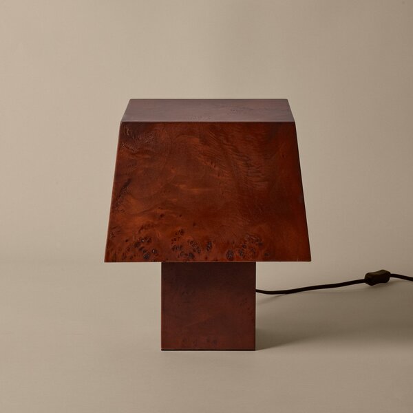 Asztali lámpa ferm LIVING, Burl, Fa, Nappali, Fa, Modern