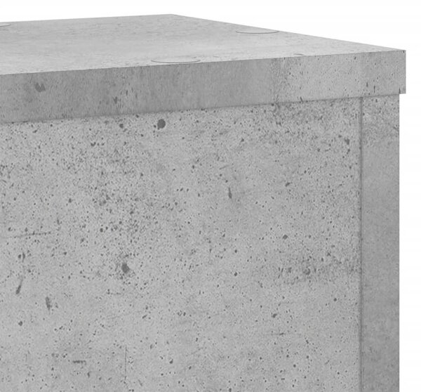 2 db betonszürke szerelt fa növénytartó állvány 17 x 17 x 60 cm