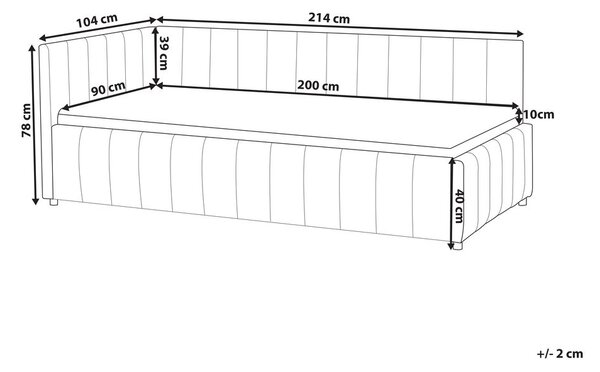 Heverő Bársony LISIEUX 90 x 200 cm Tópszín