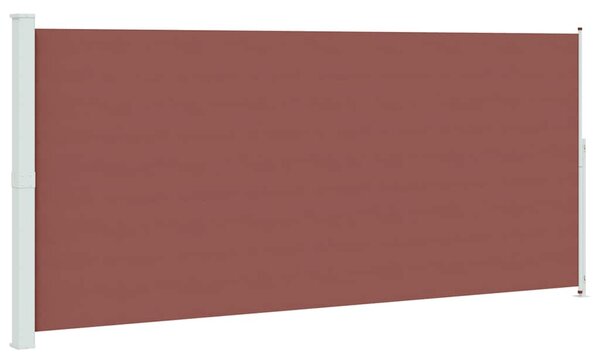 Barna behúzható oldalsó terasznapellenző 220 x 500 cm