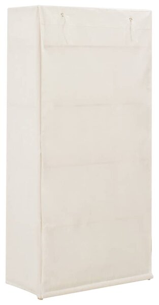 Fehér szövet ruhásszekrény 79 x 40 x 170 cm