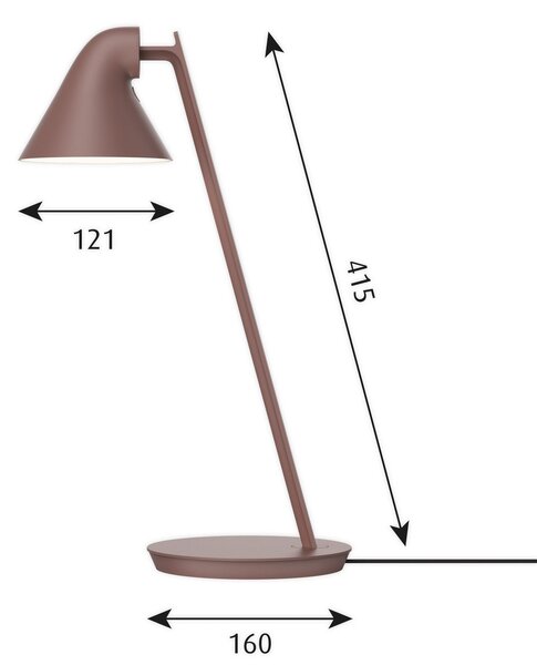 Asztali lámpa Louis Poulsen, NJP Mini, dimmable, Rózsaszín / Rosé, Nappali, Fém, Dizájn