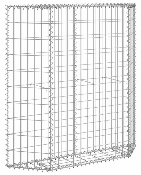 Trapéz alakú horganyzott acél gabion magaságyás 100x20x100 cm