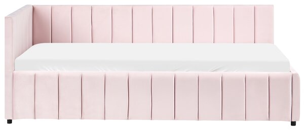 Heverő Bársony LISIEUX 90 x 200 cm Pasztellrózsaszín
