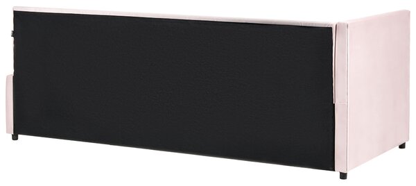 Heverő Bársony LISIEUX 90 x 200 cm Pasztellrózsaszín