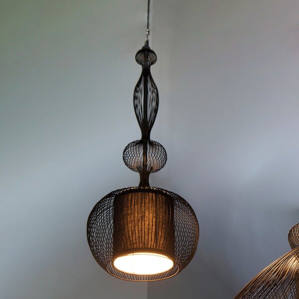 Függőlámpa Forestier, Impératrice, dimmable, Fekete, Nappali, Fém, Dizájn