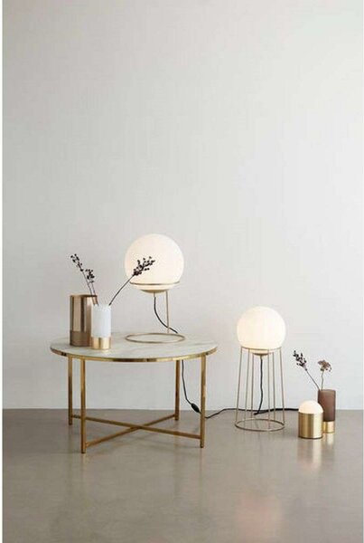 Balance Állólámpa L Brass/White - Hübsch