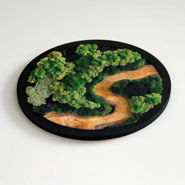 DUBLEZ | Kör alakú moha kép - Rin no Mori | Prémium UV nyomtatás