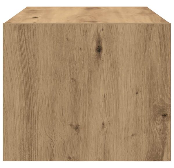 2 db kézműves tölgy szerelt fa TV-szekrény 60x31x25,5 cm
