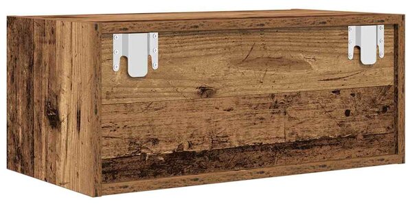 2 db antik fa szerelt fa fali TV-szekrény 60x31x25,5 cm