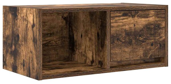 2 db füstös tölgy színű szerelt fa TV-szekrény 60x31x25,5 cm