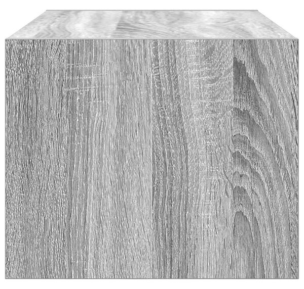 2 db szürke sonoma szerelt fa fali TV-szekrény 60x31x25,5 cm
