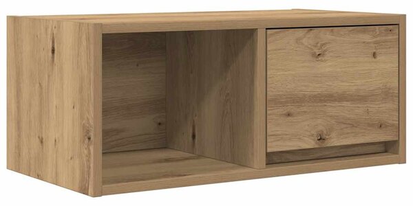 2 db kézműves tölgy szerelt fa TV-szekrény 60x31x25,5 cm