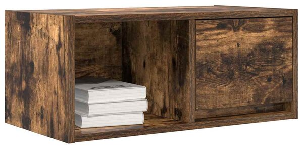 2 db füstös tölgy színű szerelt fa TV-szekrény 60x31x25,5 cm