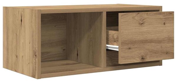 2 db kézműves tölgy szerelt fa TV-szekrény 60x31x25,5 cm