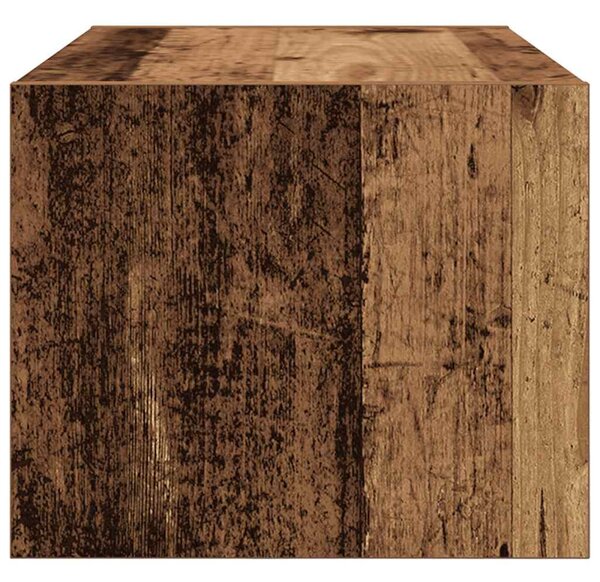 2 db antik fa szerelt fa fali TV-szekrény 60x31x25,5 cm
