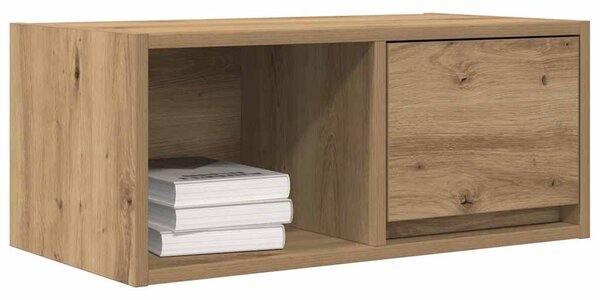 2 db kézműves tölgy szerelt fa TV-szekrény 60x31x25,5 cm