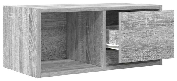2 db szürke sonoma szerelt fa fali TV-szekrény 60x31x25,5 cm