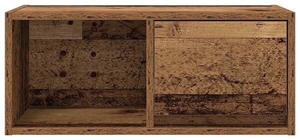 2 db antik fa szerelt fa fali TV-szekrény 60x31x25,5 cm