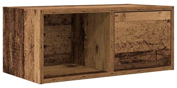 2 db antik fa szerelt fa fali TV-szekrény 60x31x25,5 cm