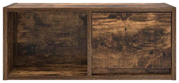 2 db füstös tölgy színű szerelt fa TV-szekrény 60x31x25,5 cm
