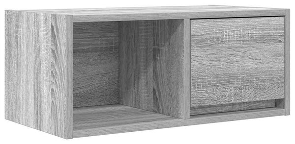 2 db szürke sonoma szerelt fa fali TV-szekrény 60x31x25,5 cm