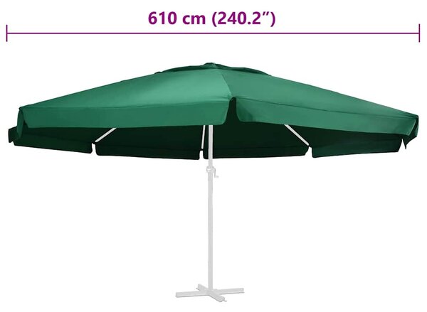 Zöld kültéri napernyőponyva 610 cm