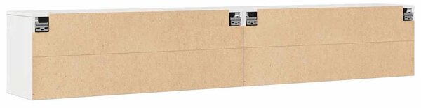 2 darab fehér tömör fenyőfa faliszekrény 100 x 30 x 35 cm