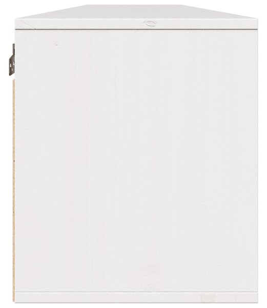 2 darab fehér tömör fenyőfa faliszekrény 100 x 30 x 35 cm
