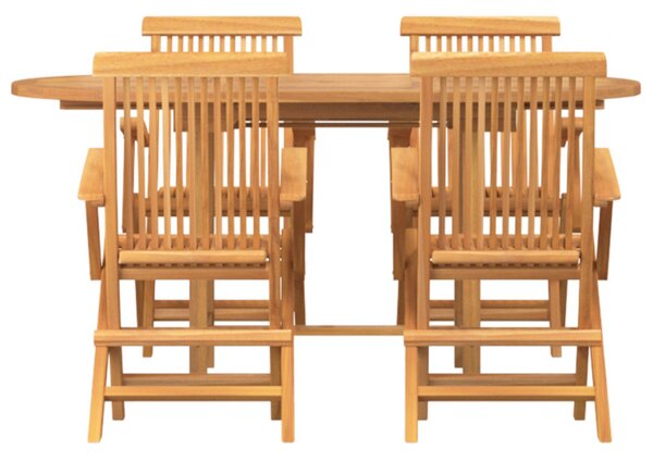 Kert étkező szett 5 pcs Barna Tömör Teakfa