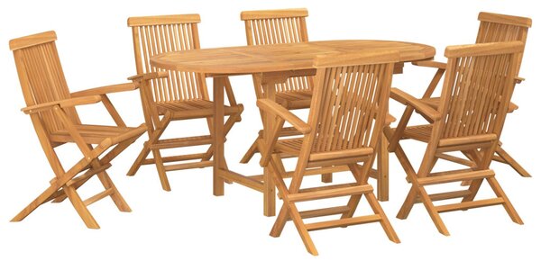 Kert étkező szett 7 pcs Barna Tömör Teakfa