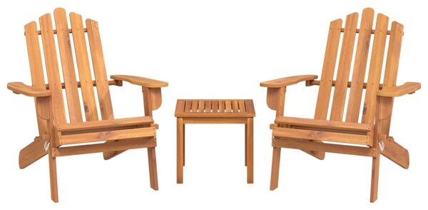 3 részes tömör akácfa kerti Adirondack ülőgarnitúra