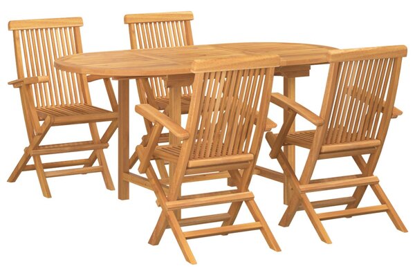 Kert étkező szett 5 pcs Barna Tömör Teakfa