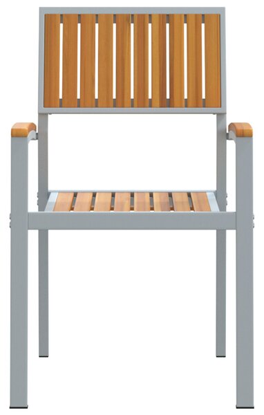 Összecsukható Szék 4 pcs Barna 56 x 57 x 87 cm Tömör Akácfa