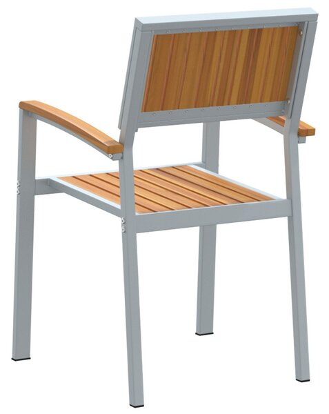 Összecsukható Szék 4 pcs Barna 56 x 57 x 87 cm Tömör Akácfa