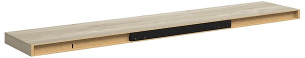 4 db tölgyszínű MDF lebegő fali polc 120 x 23,5 x 3,8 cm