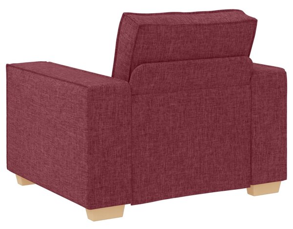 VidaXL Kanapé 3 pcs Bordó 220 x 80 x 84 cm Lábbal kevert anyag