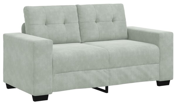 Kanapé Szett 3 pcs Világosszürke 221 x 80 x 80 cm Bársony