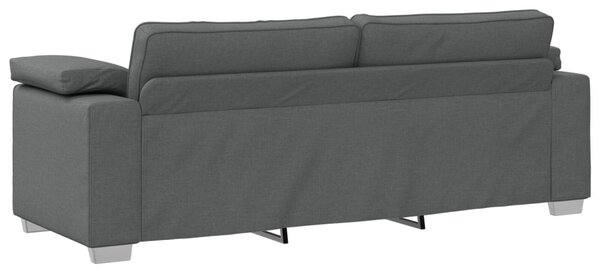 3-Fős kanapé Sötétszürke 220 cm szövet