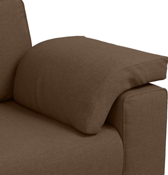 VidaXL Kanapé 2 pcs Barna 219 x 80 x 82 cm szövet