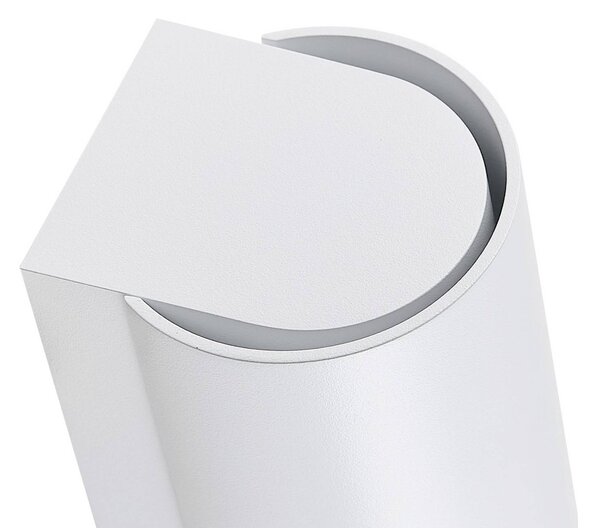 Deko-Light Kültéri fali lámpa CAN, fehér, 1 izzó, Ø 8 cm, IP65, fém, GU10, dimmelhető, Fehér / opál, Alumínium